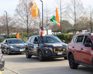 Hindu Americans hold car rally in Houston ahead of Ram temple's consecration in Ayodhya
